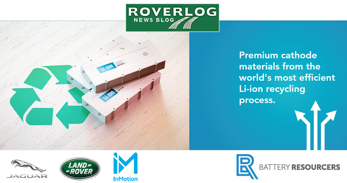 JLR Invests In Battery Recycling Technology Company