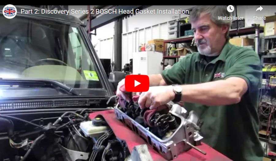 head gasket install video Land Rover Bosch engine part 2